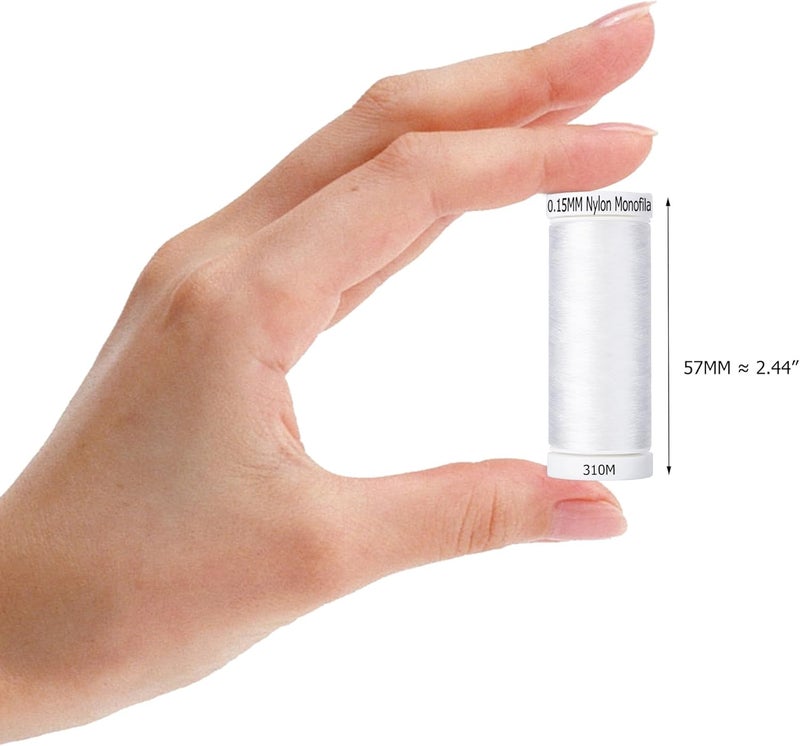 simthread Clear Invisible Nylon Thread 310M Thickness 0.15MM, for Sewing Beading and Hanging Decorations - Image 2